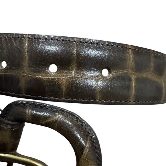 Cipriani Italy Genuine Alligator Belt Black Exotic Leather Calfskin Small main image 4